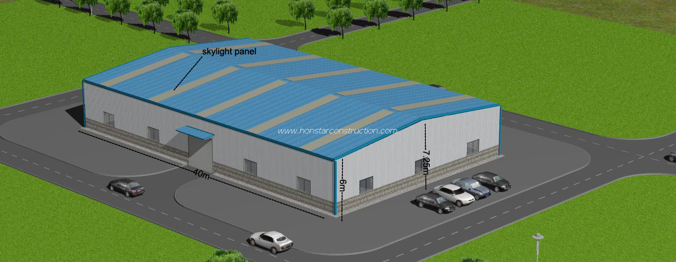40m X 25m X 6m Prebuilt Warehouse From Best Prefab House Companies Near