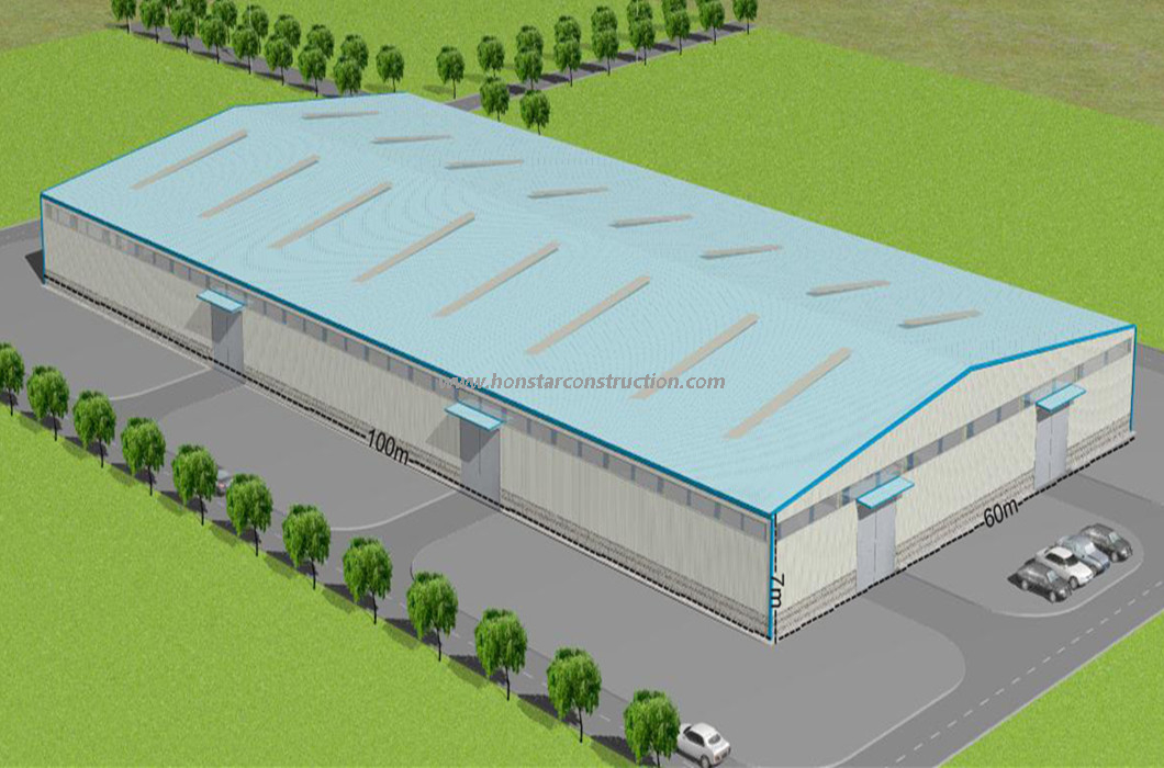 Low Cost of 60x100 Prefabricated Steel Building Made in Metal
